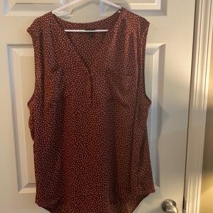 Torrid Burgundy polka dot Harper tank